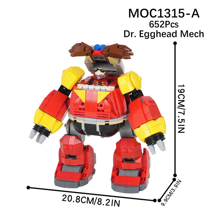 MOC1315 Creativity series Game Sonic Dr. Eggman's Death Egg Robot Building Blocks Bricks Kids Toys for Children Gift MOC Parts