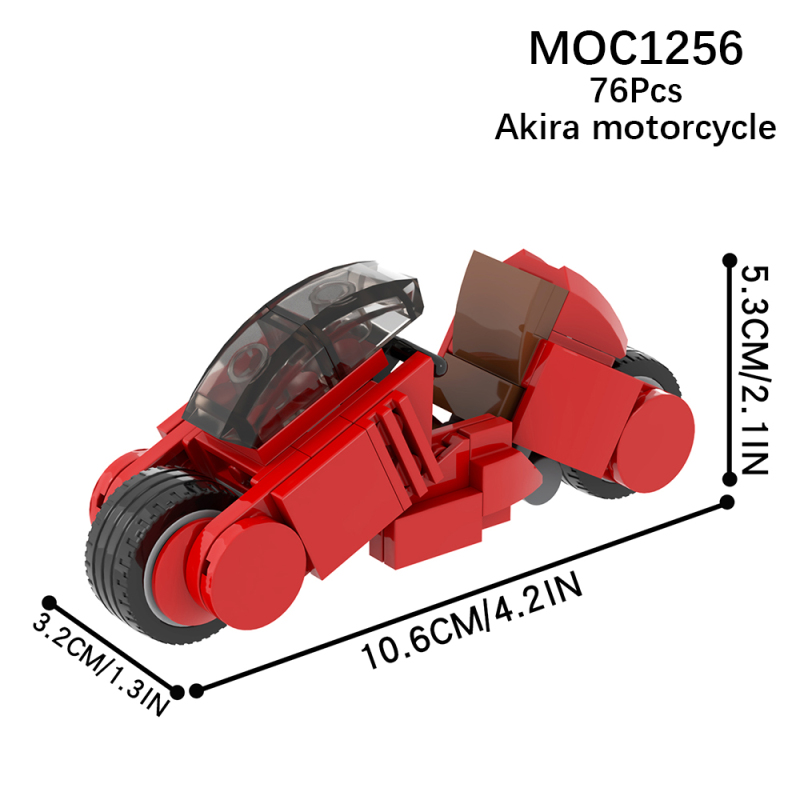 MOC1256 Creativity series Anime AKIRA motorcycle Model Building Blocks Bricks Kids Toys for Children Gift MOC Parts
