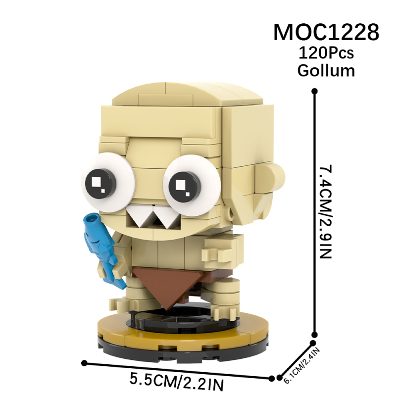 MOC1228 Creativity series The Ring Gollum Action Figure Model Building Blocks Bricks Kids Toys for Children Gift MOC Parts