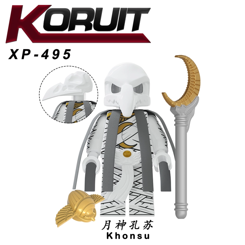 KT1065 Marvel Super Hero Moon Knight Khonsu Action Figure Building Blocks Kids Toys