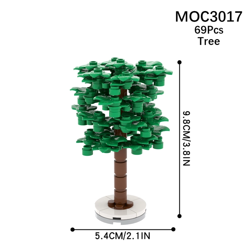 MOC3017 City Series Tree Plant Decoration Building Blocks Bricks Kids Toys for Children Gift MOC Parts