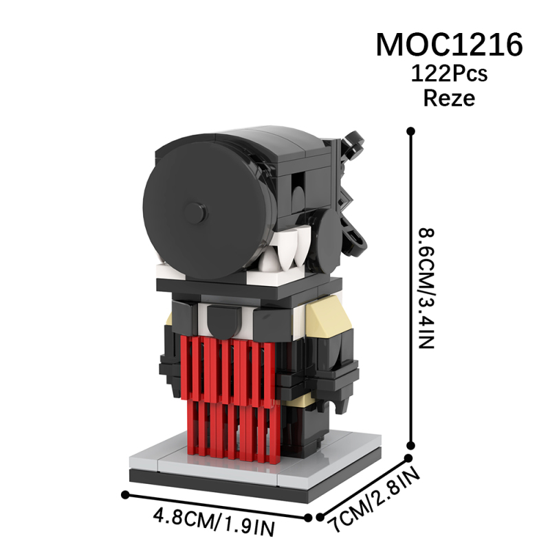 MOC1216 Creativity series Chainsaw man Reze Bomb Action Figure brickheadz Building Blocks Bricks Kids Toys for Children Gift MOC Parts