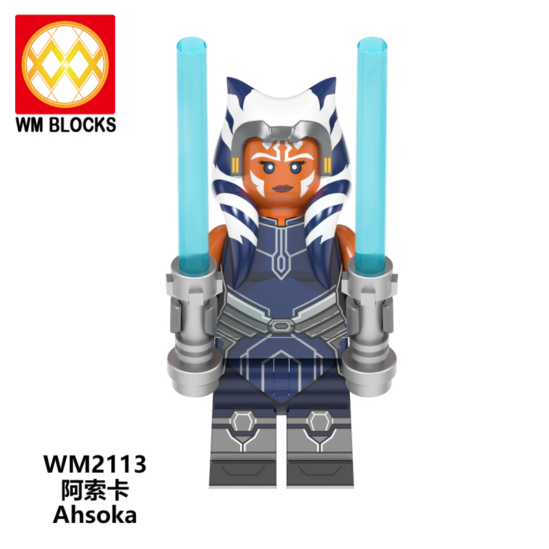WM2113   WM2114  Star Wars Minifigure Ahsoka Warrior Imperial Stormtrooper Clone Soldier Bricks Kids Toy