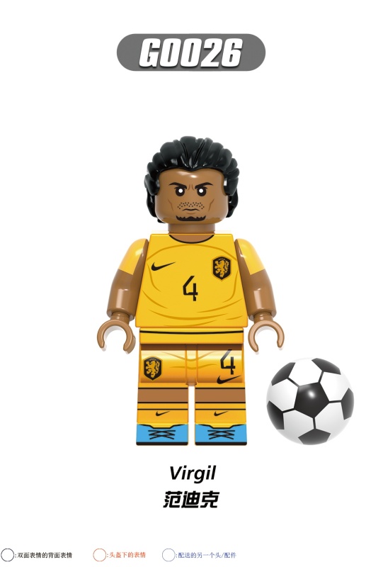 G0104 Athletes Sun Heung Min Virgil Eriksen Su a rez Lewandowski Raul Pedri Kane Action Figure Building Blocks Kids Toys