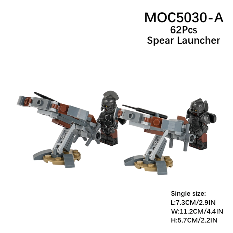 MOC5030 Military Series Orc Spear Launcher Building Blocks Bricks Kids Toys for Children Gift MOC Parts