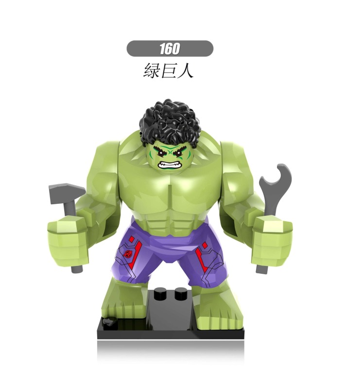 XH160-163 Marvel Super Hero Movie Hulk Big Action Figure Building Blocks Kids Toys