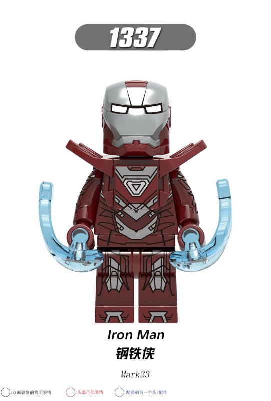 X0267 Marvel Movie Iron Man MK17 MK33 MK43 MK45 Ultron Action Figure Building Blocks Kids Toys