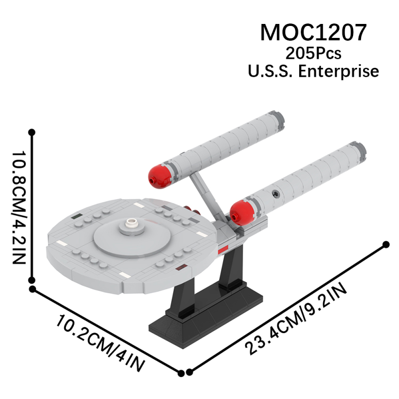 MOC1207 Creativity series Starship Enterprise Action Figure Model Building Blocks Bricks Kids Toys for Children Gift MOC Parts