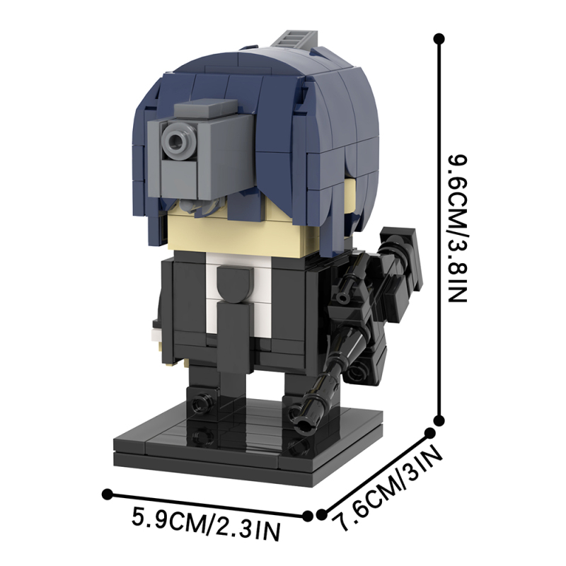 MOC1200 Creativity series Chainsaw man Hayakawa Aki brickheadz Building Blocks Bricks Kids Toys for Children Gift MOC Parts