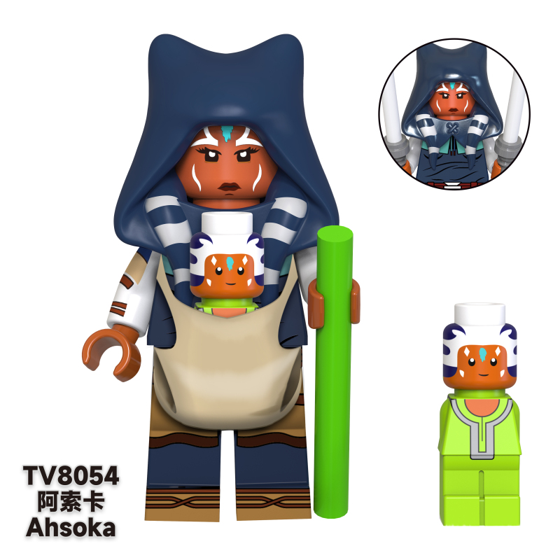 TV6107 Star Wars Movie Series Clone Trooperct Corpsman Clone Trooperct Ahsoka Temple Guard Luke Skywalker C-3po IG88AAT Driver Battle Droid Action Figure Building Blocks Kids Toys