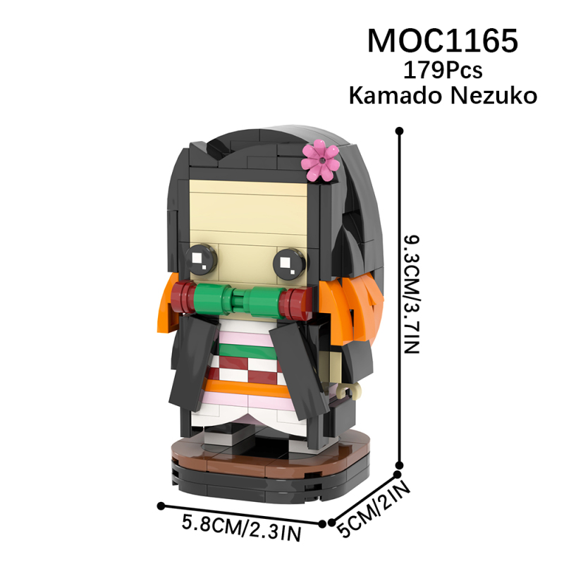 MOC1165 Creativity series Demon Slayer Kamado Nezuko  brickheadz Building Blocks Bricks Kids Toys for Children Gift MOC Parts