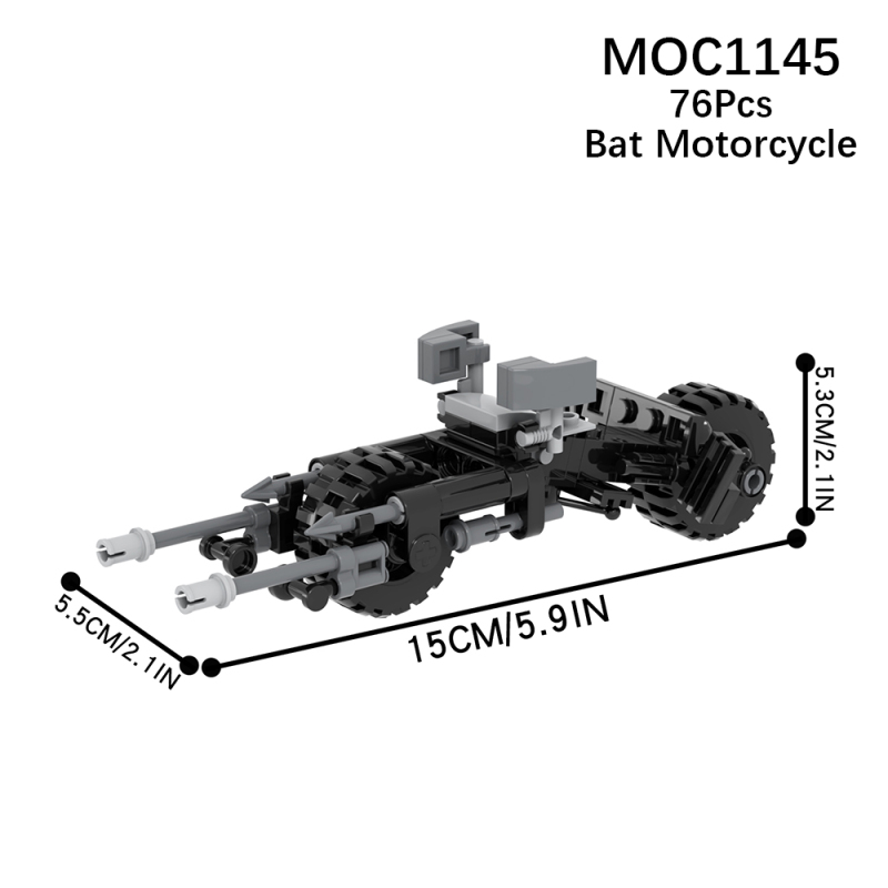 MOC1145 DC Batman Batmobile Building Blocks Bricks Kids Toys for Children Gift MOC Parts