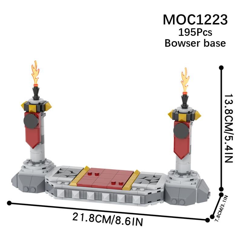 MOC1223 Creativity series Bowser base Building Blocks Bricks Kids Toys for Children Gift MOC Parts