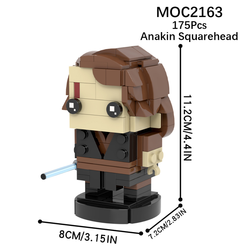 MOC2163 Star Wars Movie series Anakin brickheadz Model Building Blocks Bricks Kids Toys for Children Gift MOC Parts
