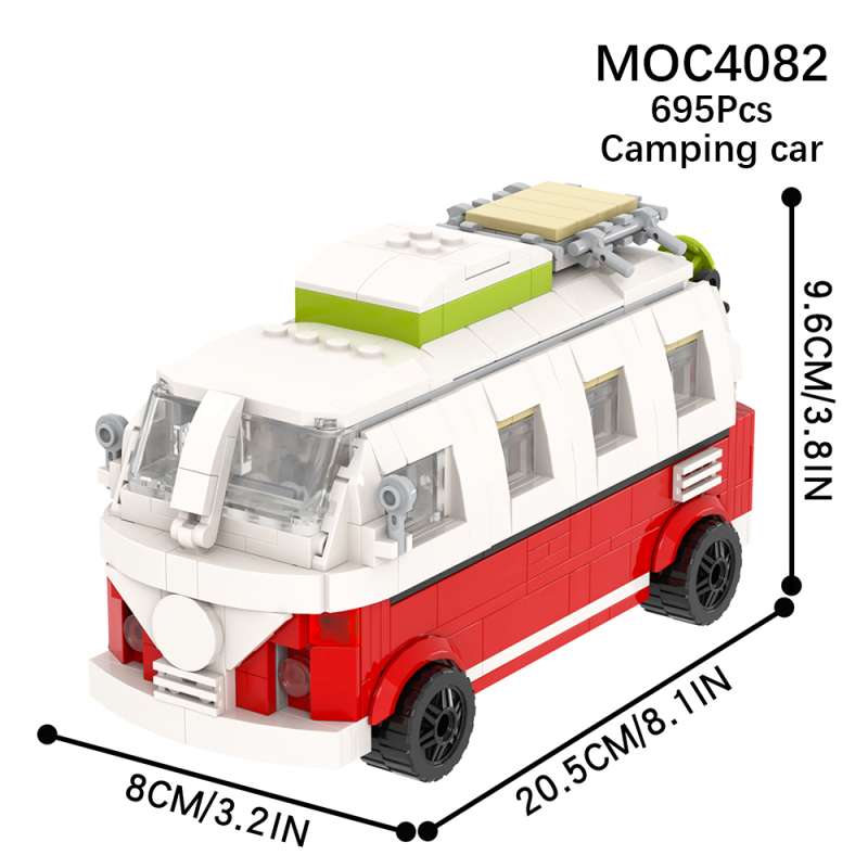 MOC4082 City Series Camper Model Building Blocks Bricks Kids Toys for Children Gift MOC Parts