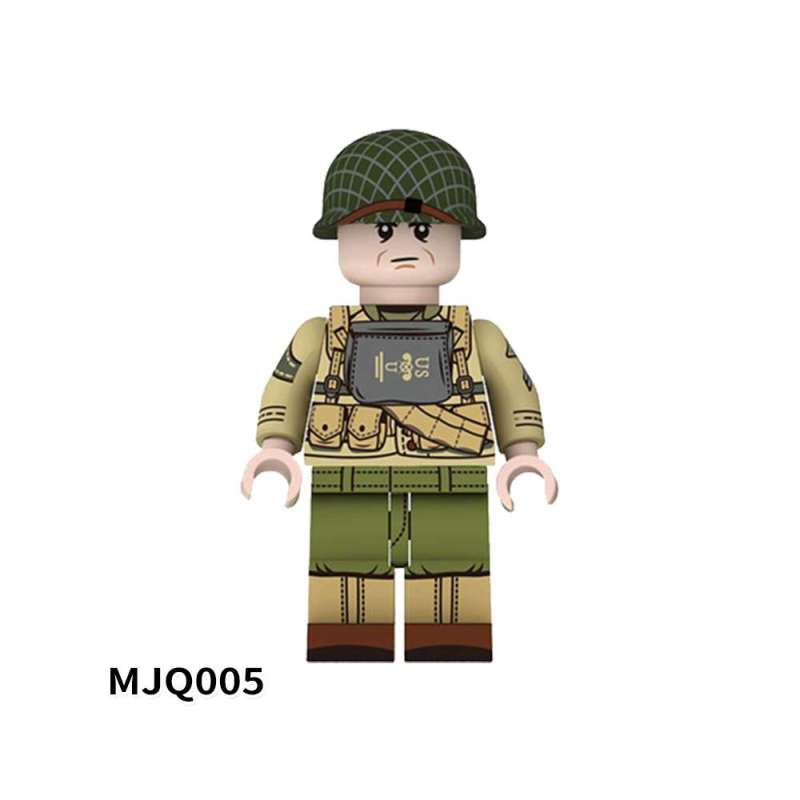 MJQ001-006  Military Soldiers Action Figures Building Blocks Kids Toys