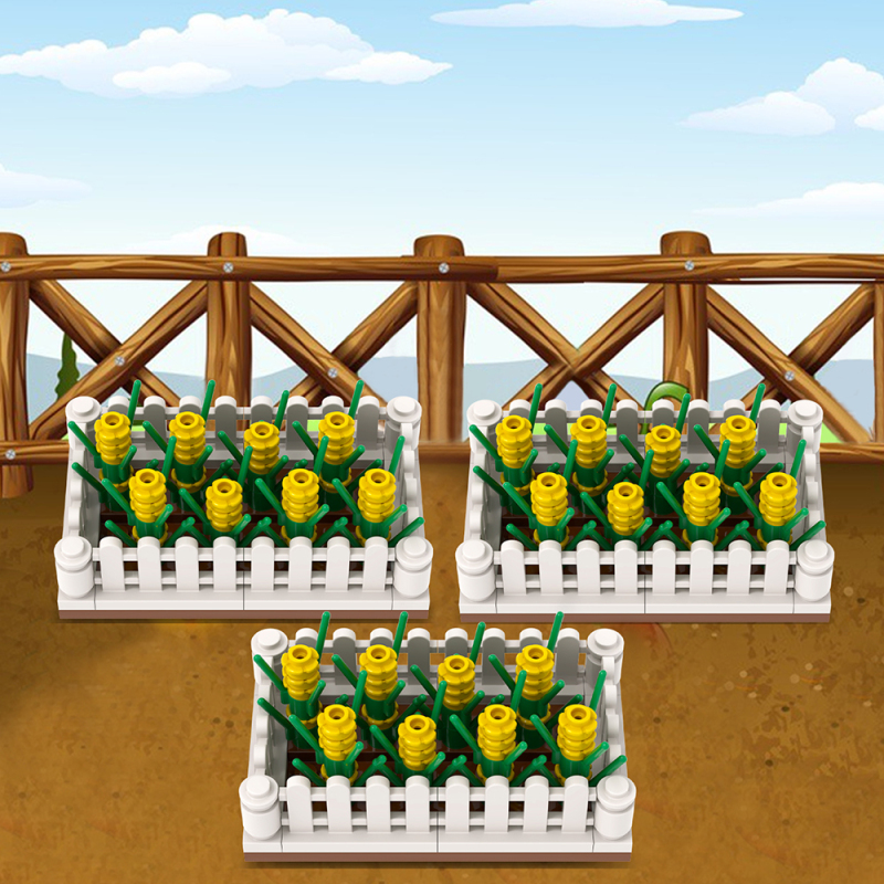 MOC3031 Farm Series Corn Field Model Building Blocks Bricks Kids Toys for Children Gift MOC Parts