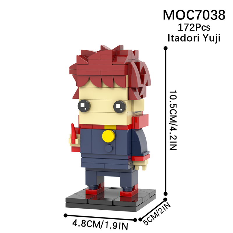 MOC7038 Creativity series Anime Jujutsu Kaisen Itadori Yuji Action Figure Model Building Blocks Bricks Kids Toys for Children Gift MOC Parts