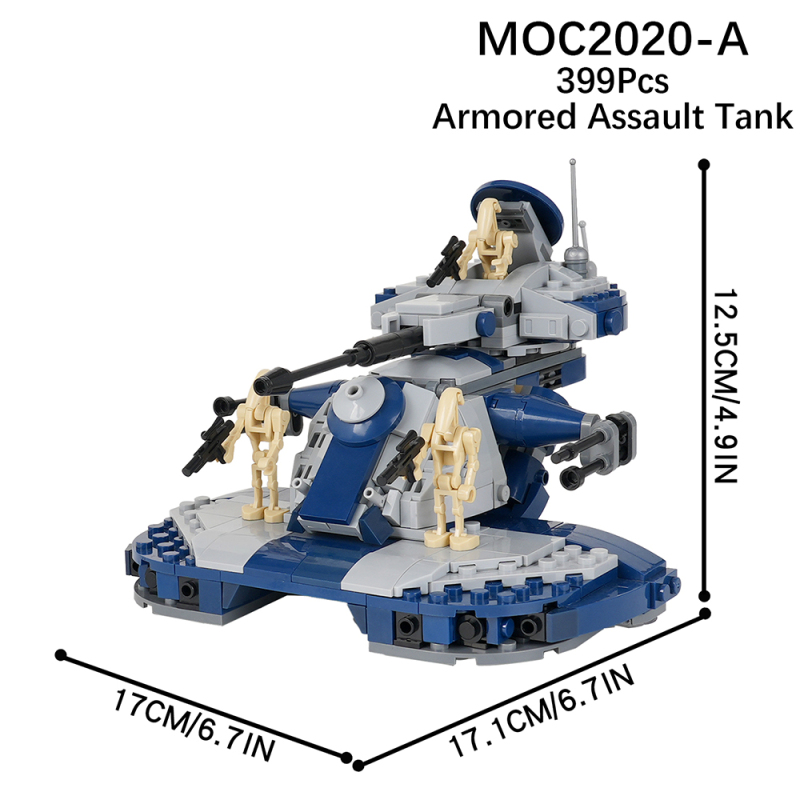 MOC2020 Star Wars Movie series Armored Assault Tank Building Blocks Bricks Kids Toys for Children Gift MOC Parts