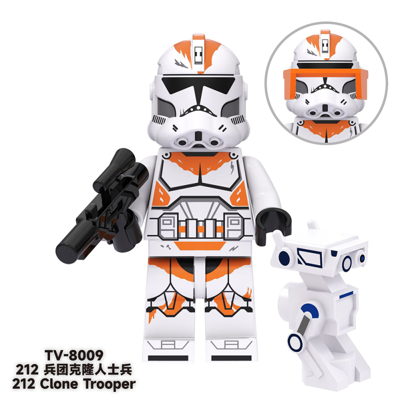 TV6102 Star Wars Movie 212Clone Trooper 212 Clone Gunner 212 Air Troops Ahsoka White Darth Vader Boba Fett Mandalorian Action Figure Building Blocks Kids Toys