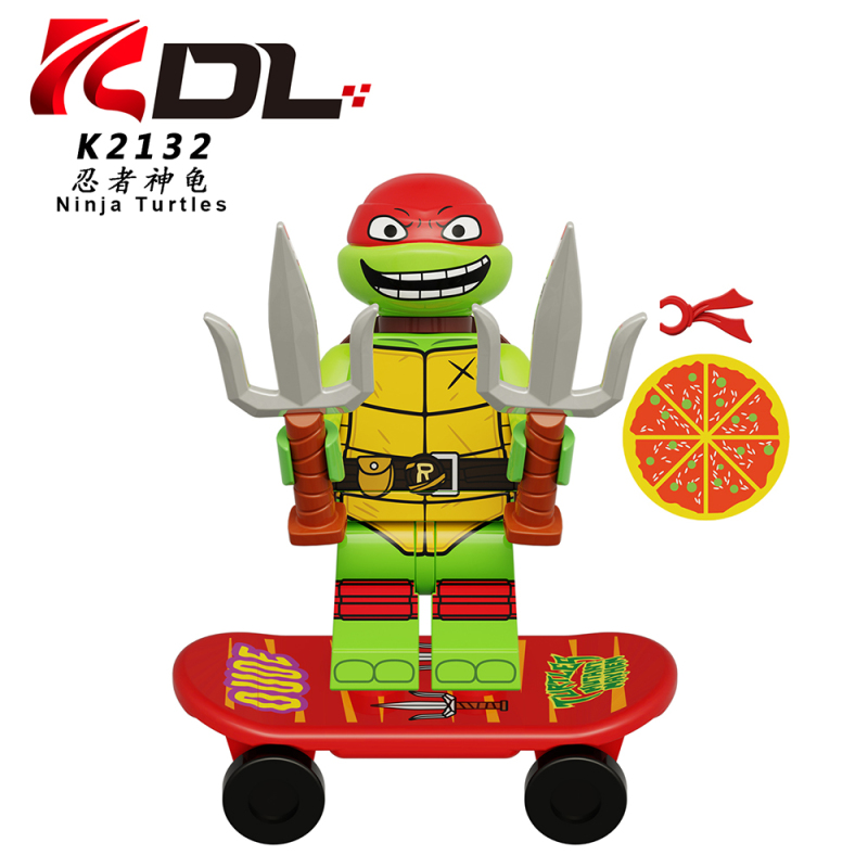 KDL817 TMNT Action Figures Cartoon & Anime Game Movie & TV Mikey Leo Don Raph Compatible with MiniFigs Skateboard Building Blocks Kids Toys Gift Koruit