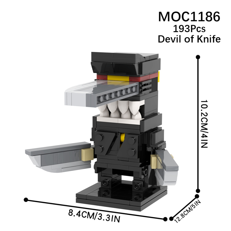MOC1186 Chainsaw man Samurai Sword Action Figure Building Blocks Bricks Kids Toys for Children Gift MOC Parts