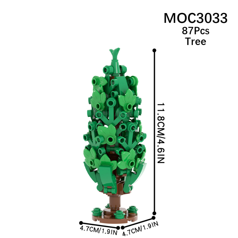 MOC3033 Farm Series tree Model Building Blocks Bricks Kids Toys for Children Gift MOC Parts