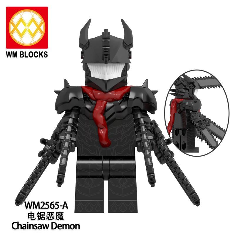 WM2565 WM2565-A Anime Chainsaw Man series Chainsaw Demon Action Figure Building Blocks Kids Toys