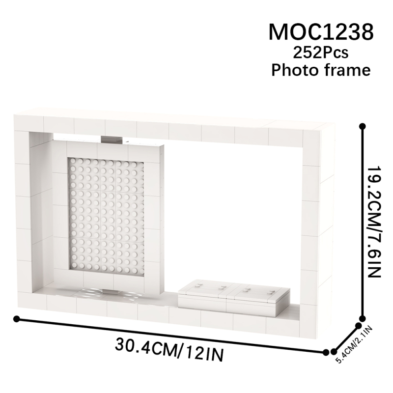 MOC1238 Creativity serie Figures Display Photo Frame stand Building Blocks Bricks Kids Toys for Children Gift MOC Parts