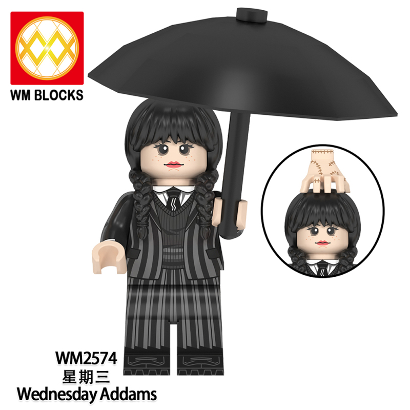 WM2574 WM2575 Horror and Fantasy TV Series Wednesday Addams Action Figures Building Blocks Kids Toys