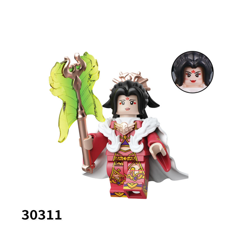 30307-30312 The Journey to the West The Monkey King Li Jing Nezha Lord Lao Zi Princess Iron Fan Princess Iron Fan Action Figure Building Blocks Kids Toys