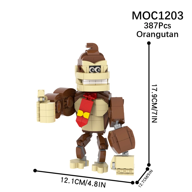 MOC1203 Creativity series Mario King Kong Action Figure Model Building Blocks Bricks Kids Toys for Children Gift MOC Parts