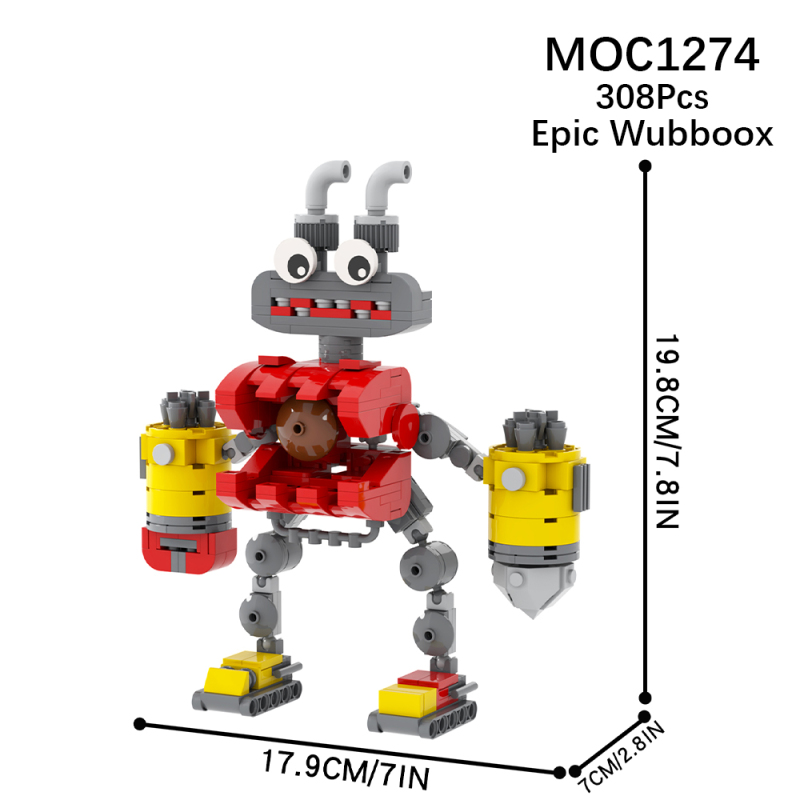 MOC1274 Creativity series My Singing Monsters Game Epic Wubboox Character Building Blocks Bricks Kids Toys for Children Gift MOC Parts