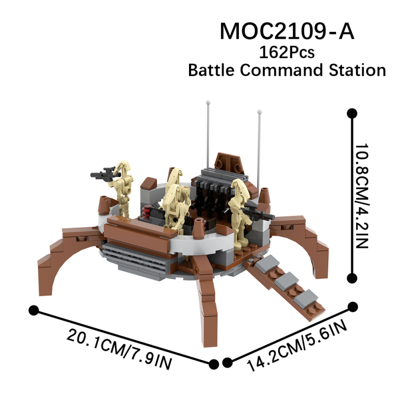 MOC2109 Star Wars Series Battle Droid Operational Control Station Building Blocks Bricks Kids Toys for Children Gift MOC Parts