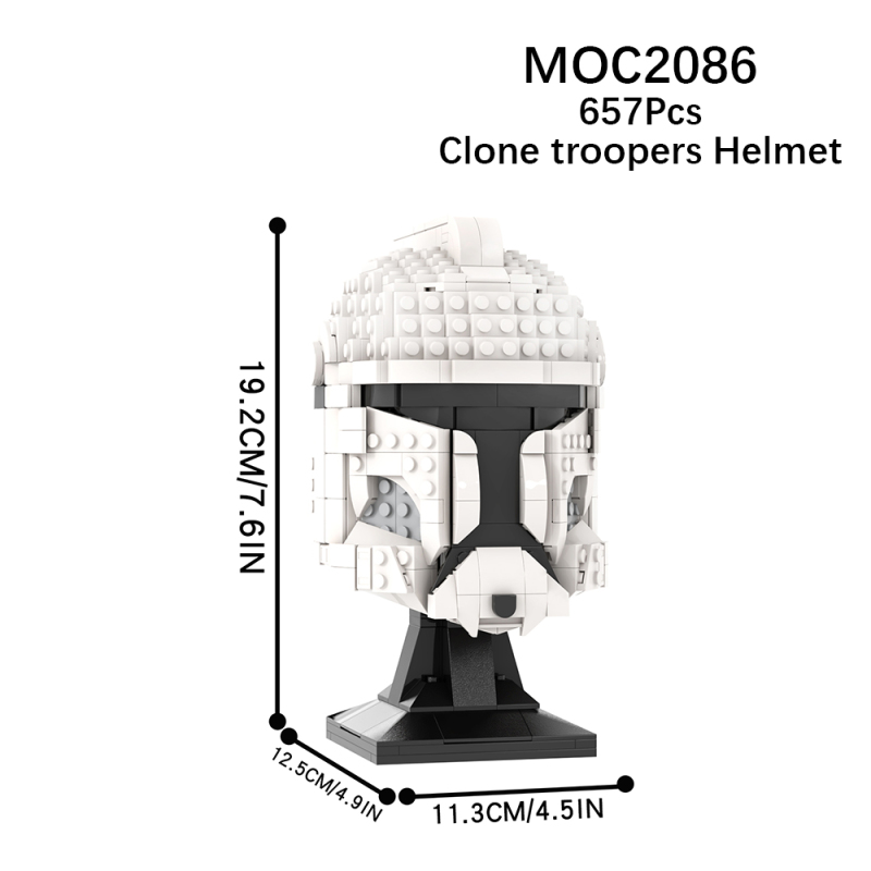 MOC2086 Star Wars Clone Helmet Building Blocks Bricks Kids Toys for Children Gift MOC Parts