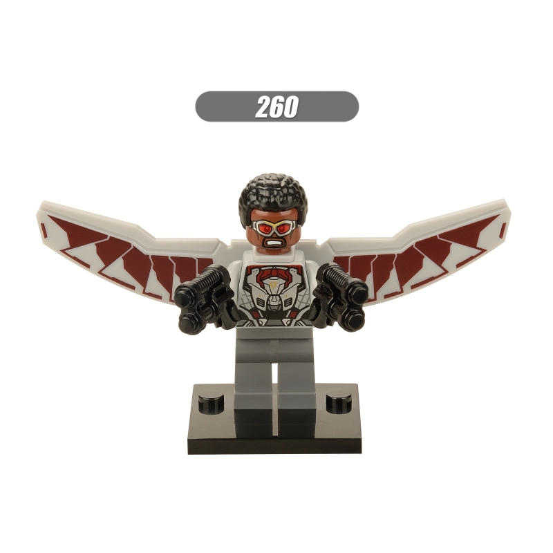 X0114 Marvel Movie Captain America Falcon Winter Soldier She-Hulk Iron Man Black Panther Spider-Man War Machine Action Figure Building Blocks Kids Toy