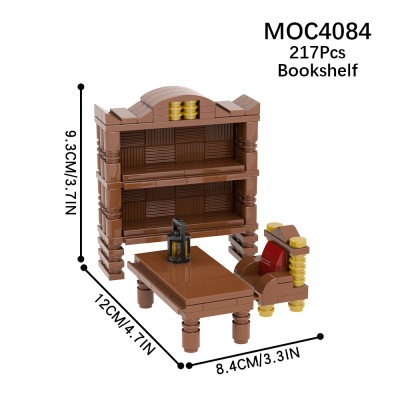 MOC4084 City Series Bookshelf Building Blocks Bricks Kids Toys for Children Gift MOC Parts