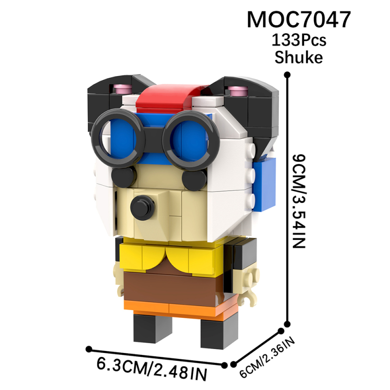 MOC7047 Creativity series Anime Shuke and Beita Shook Action Figure Model Building Blocks Bricks Kids Toys for Children Gift MOC Parts