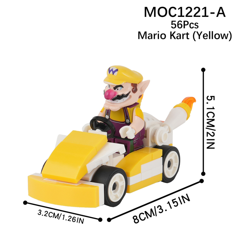 MOC1218 MOC1219 MOC1220 MOC1221 MOC1222 Creativity series Colorful Mario Karts  Model Building Blocks Bricks Kids Toys for Children Gift MOC Parts