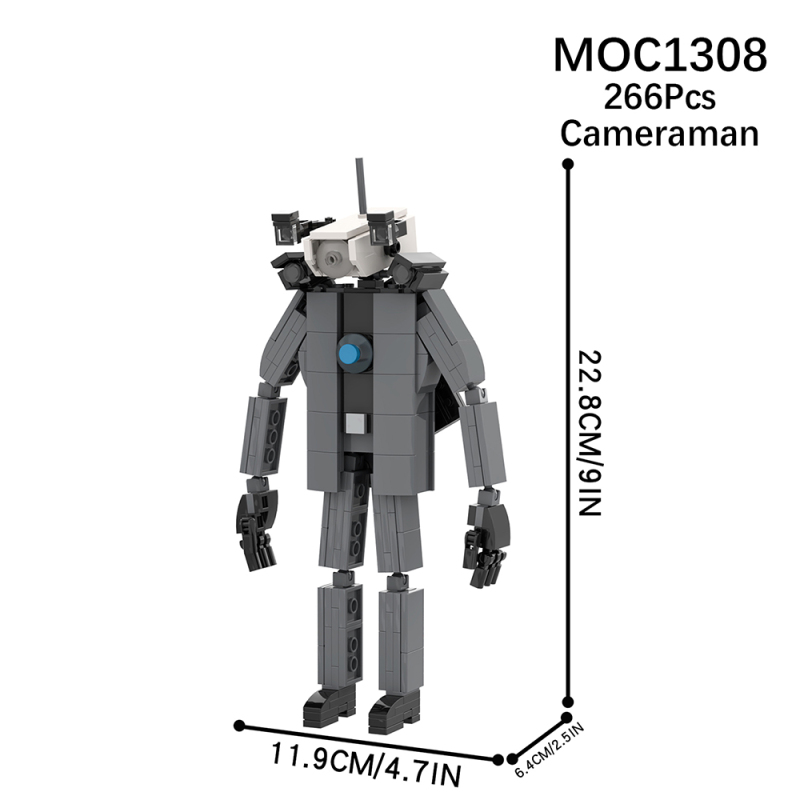 MOC1308 Creativity series Toilet Man VS Monitor Camera MAN Character Model Building Blocks Bricks Kids Toys for Children Gift MOC Parts