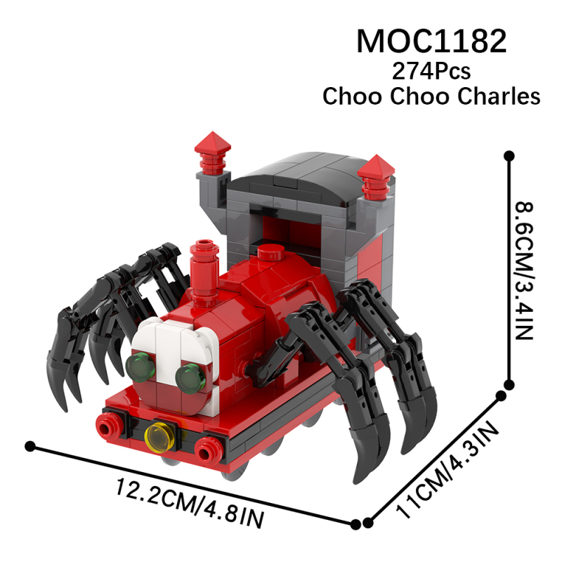 MOC1182 Creativity series Horror Game Choo-Choo Charles Model Building Blocks Bricks Kids Toys for Children Gift MOC Parts