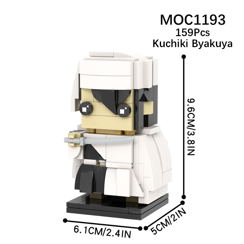 MOC1193 Creativity series BLEACH Anime Kuchiki Byakuya Senbonzakura Action Figure Model Building Blocks Bricks Kids Toys for Children Gift MOC Parts