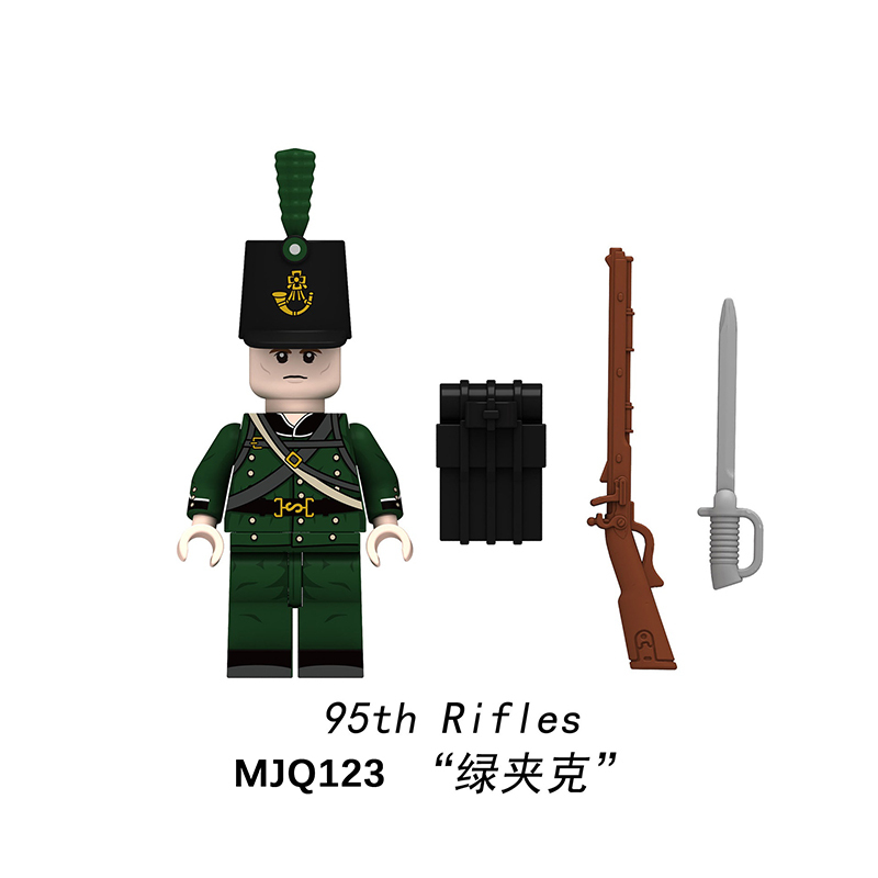 MJQ121-124 Military Series British NCO British Fusilier 95th Rifles Scottish Bagpiper Action Figures Building Blocks Kids Toys