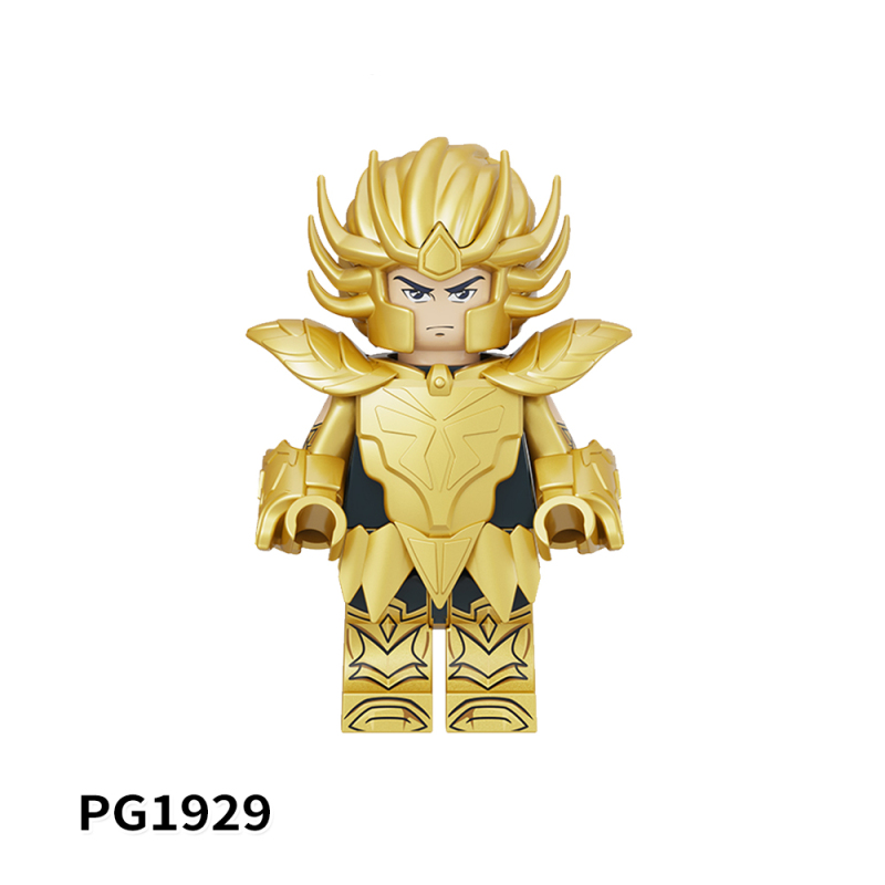 PG8299 PG8300 Saint Fighter Aries Mu Taurus Aldebaran Gemini Cancer Death Mask Leo Aiolia Virgo Shaka Libra Dokho Scorpio Milo Capricorn Shura Aquarius Camus Pisces Aphrodite Sagittarius Aiolos Action Figures Building Blocks Kids Toys