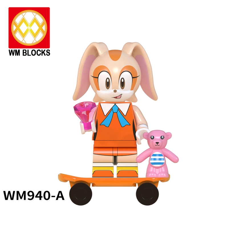 WM6087-A Game Series Sonic Ray Rabbit Big The Cat Charmy Bee Tikal Dr.Eggman Blaze Storm Action Figure Building Blocks Kids Toys