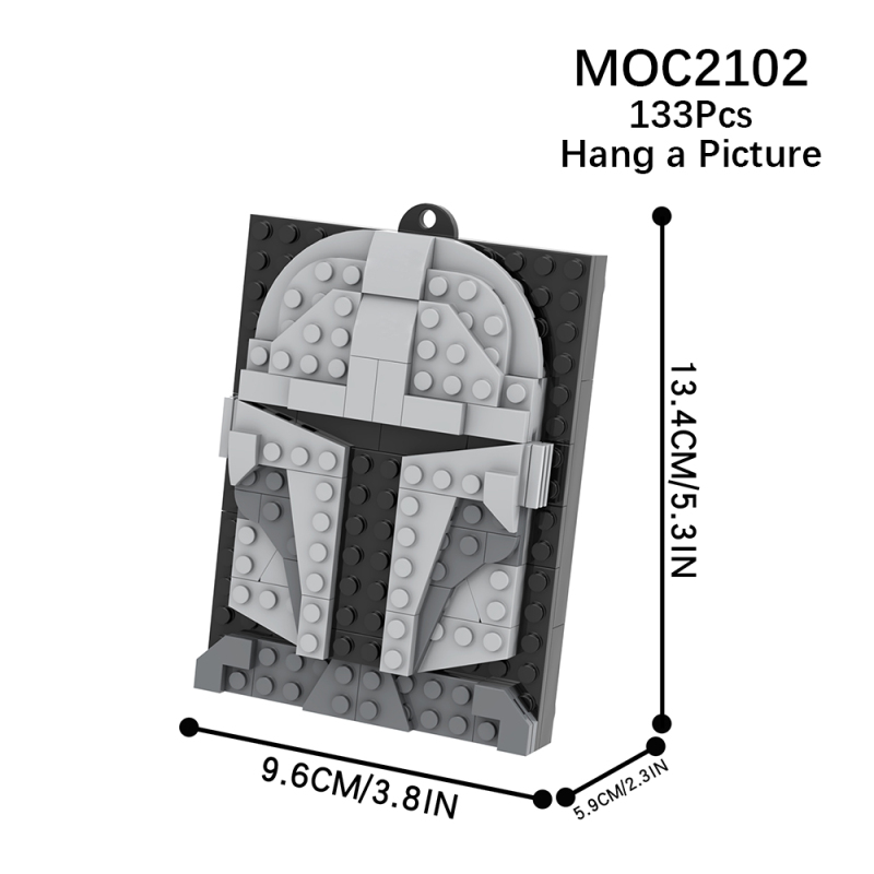 MOC2102 Star Wars Series Mandalorian painting Building Blocks Bricks Kids Toys for Children Gift MOC Parts