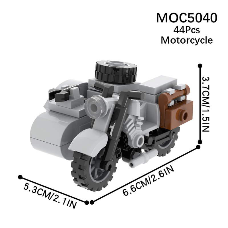 MOC5040 Military 97-type military motorcycle Building Blocks Bricks Kids Toys for Children Gift MOC Parts