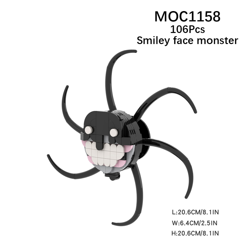 MOC1158 Creativity series Horror Game Character Smiley Face Monster Building Blocks Bricks Kids Toys for Children Gift MOC Parts