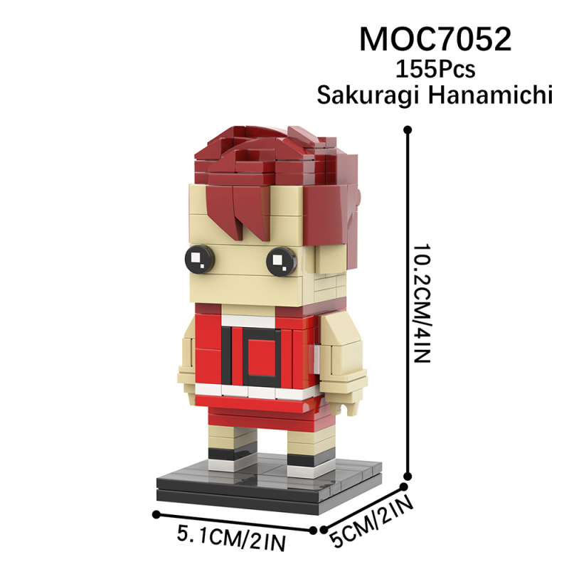 MOC7052 Creativity series Anime SLAM DUNK Sakuragi Hanamichi Action Figure Model Building Blocks Bricks Kids Toys for Children Gift MOC Parts