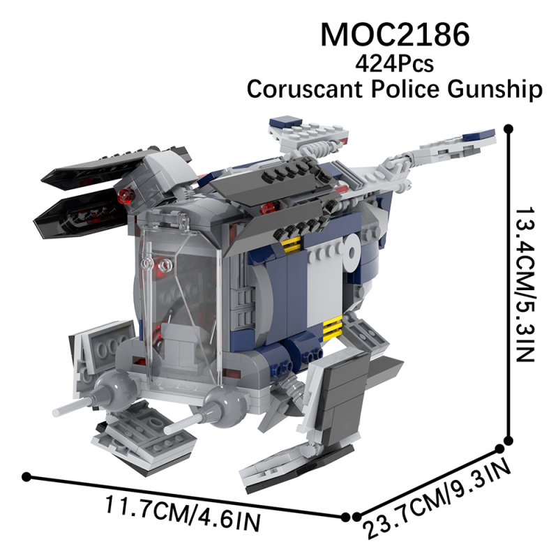 MOC2186 Star Wars Coruscant Police Gunship Building Blocks Bricks Kids Toys for Children Gift MOC Parts